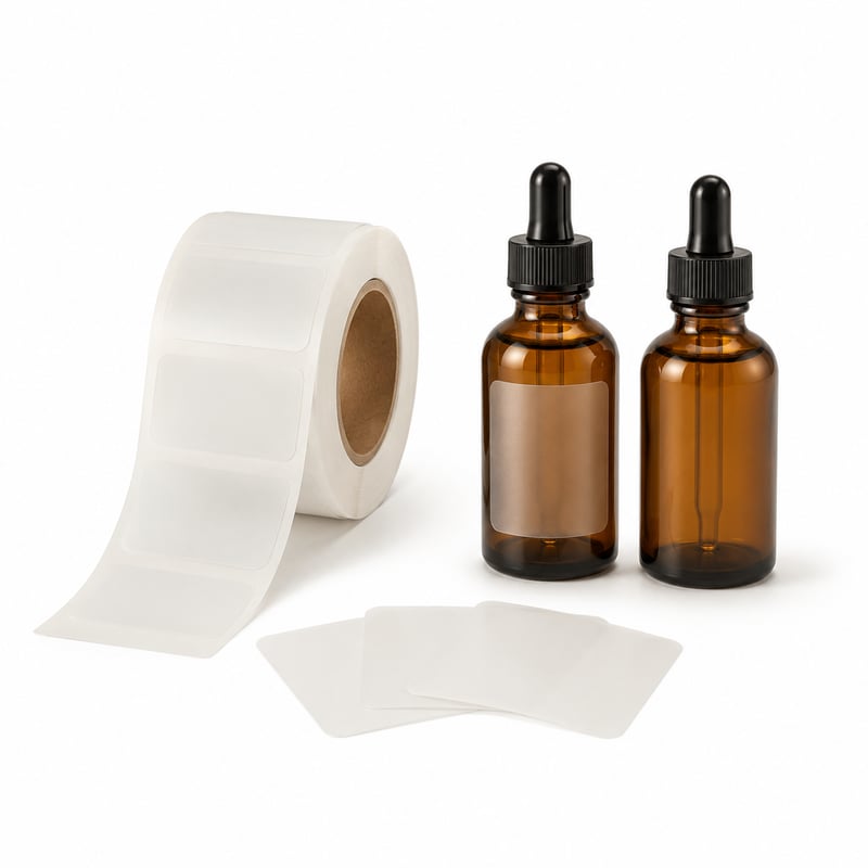 Frosted Serum Bottle Labels